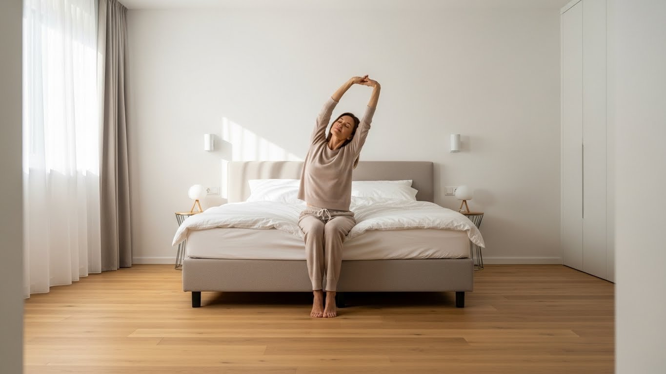 Rückenschmerzen im Liegen loswerden: 7 Ursachen, Kissen-Tipps & effektive 10-Min.-Pilates-Routine